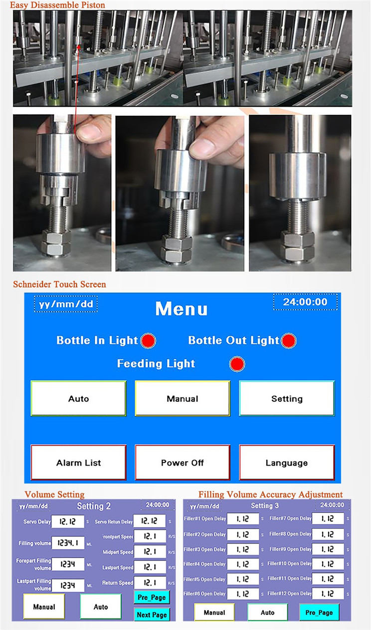 Makinë automatike për mbushjen e shisheve Servo Motor 6
