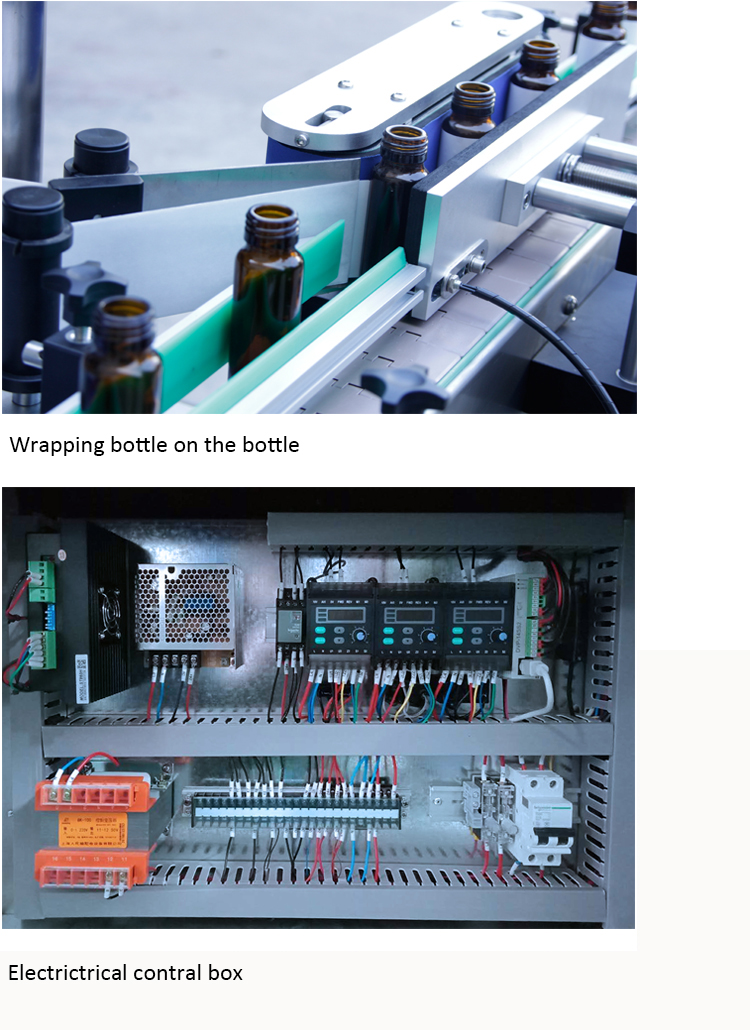 Etiketë automatik i rrumbullakimit të shisheve të rrumbullakëta