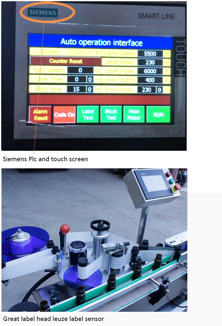 Etiketë automatik i rrumbullakimit të shisheve të rrumbullakëta